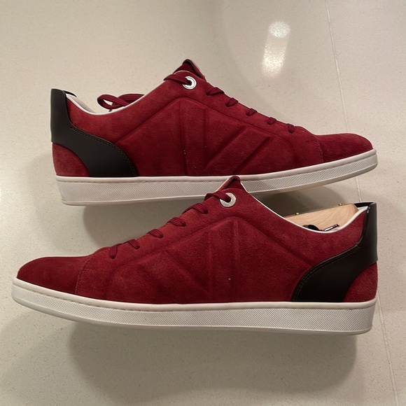 Louis Vuitton - Red Suede Sneakers - Picture 4 of 10